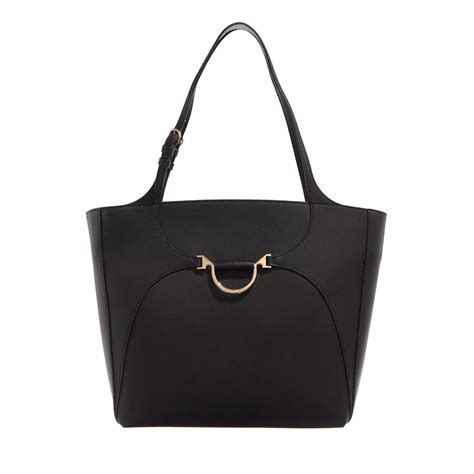 Borsa shopping medium in nappa antica Nero 